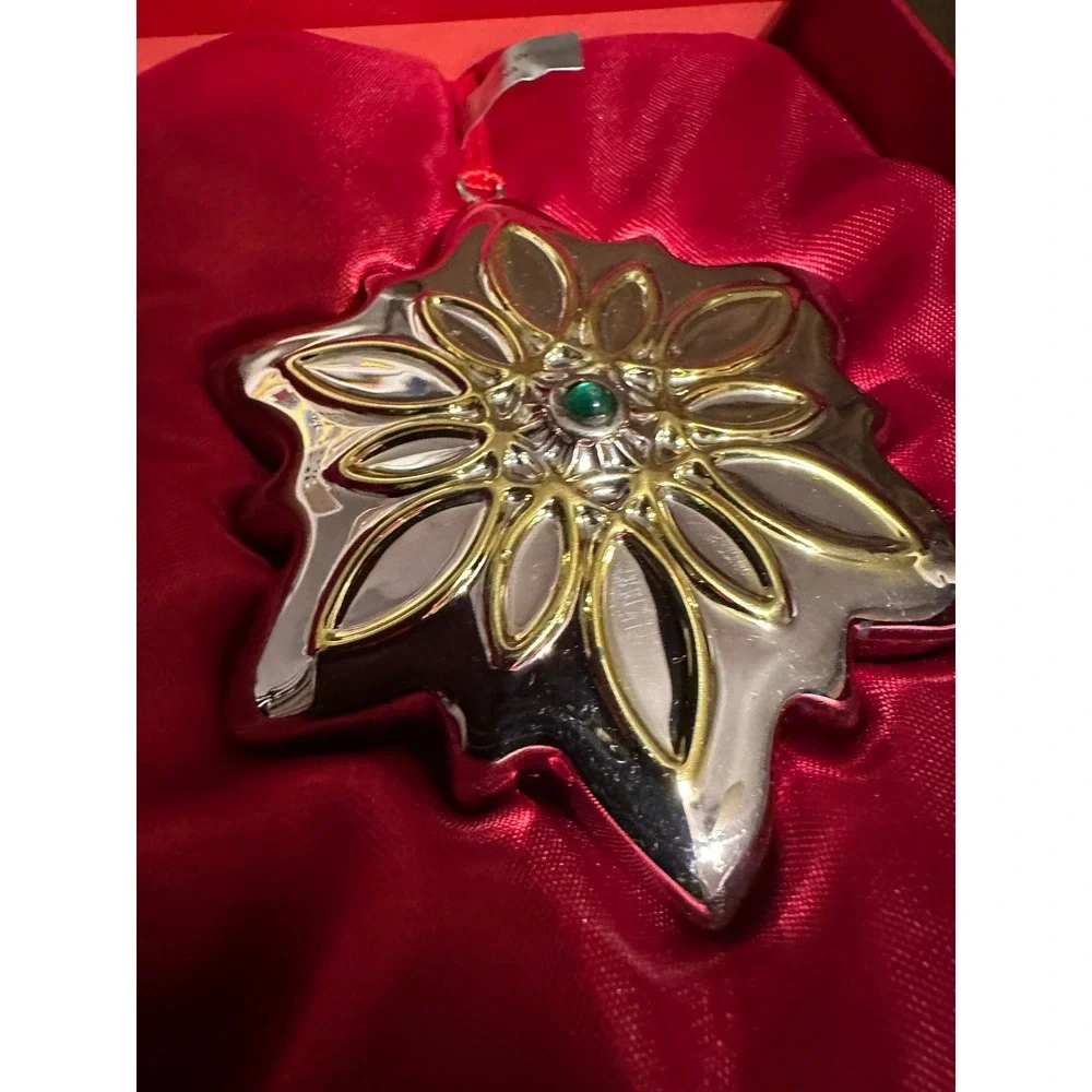 Waterford Fine Silver Gifts Celtic Snowflake Ornament Silver Gold Tone
